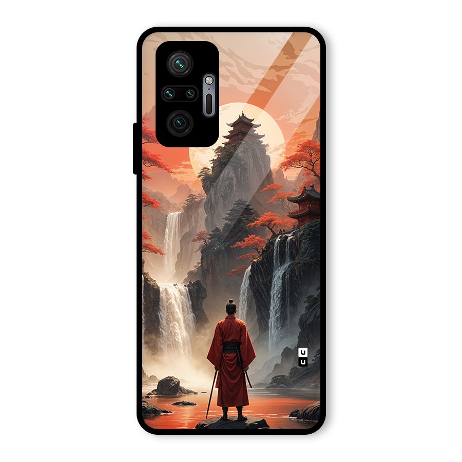 Ancient Waterfall Glass Back Case for Redmi Note 10 Pro Max