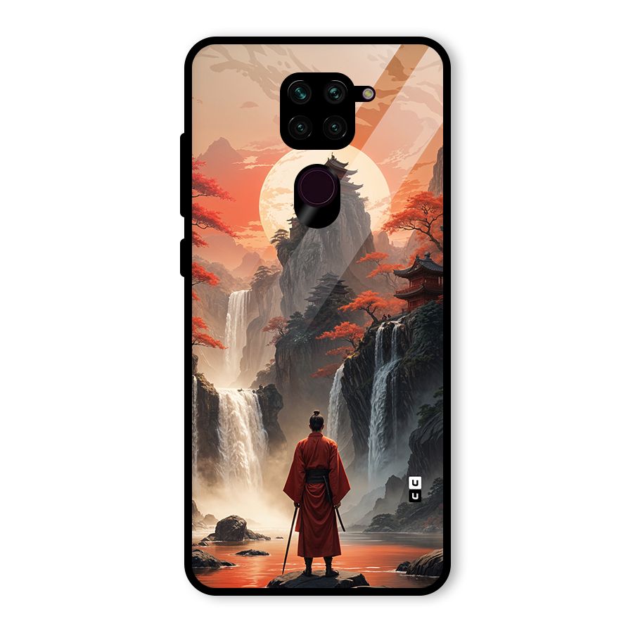 Ancient Waterfall Glass Back Case for Redmi Note 9