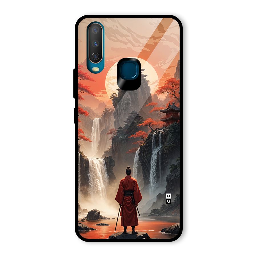 Ancient Waterfall Glass Back Case for Vivo U10