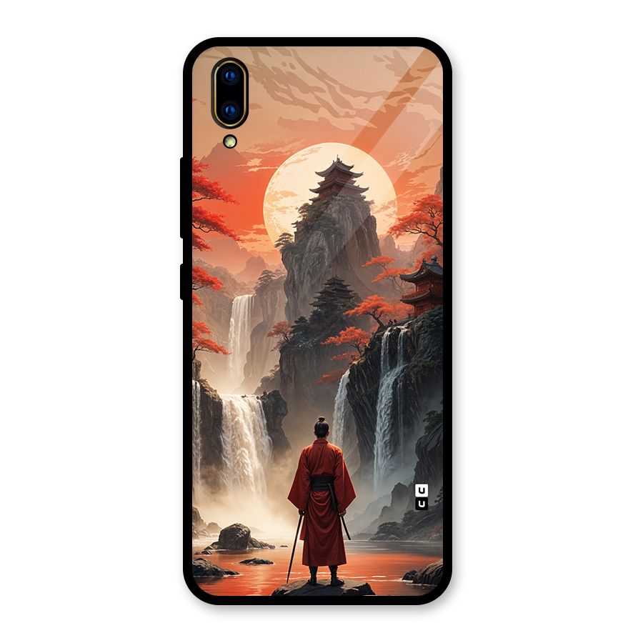 Ancient Waterfall Glass Back Case for Vivo V11 Pro