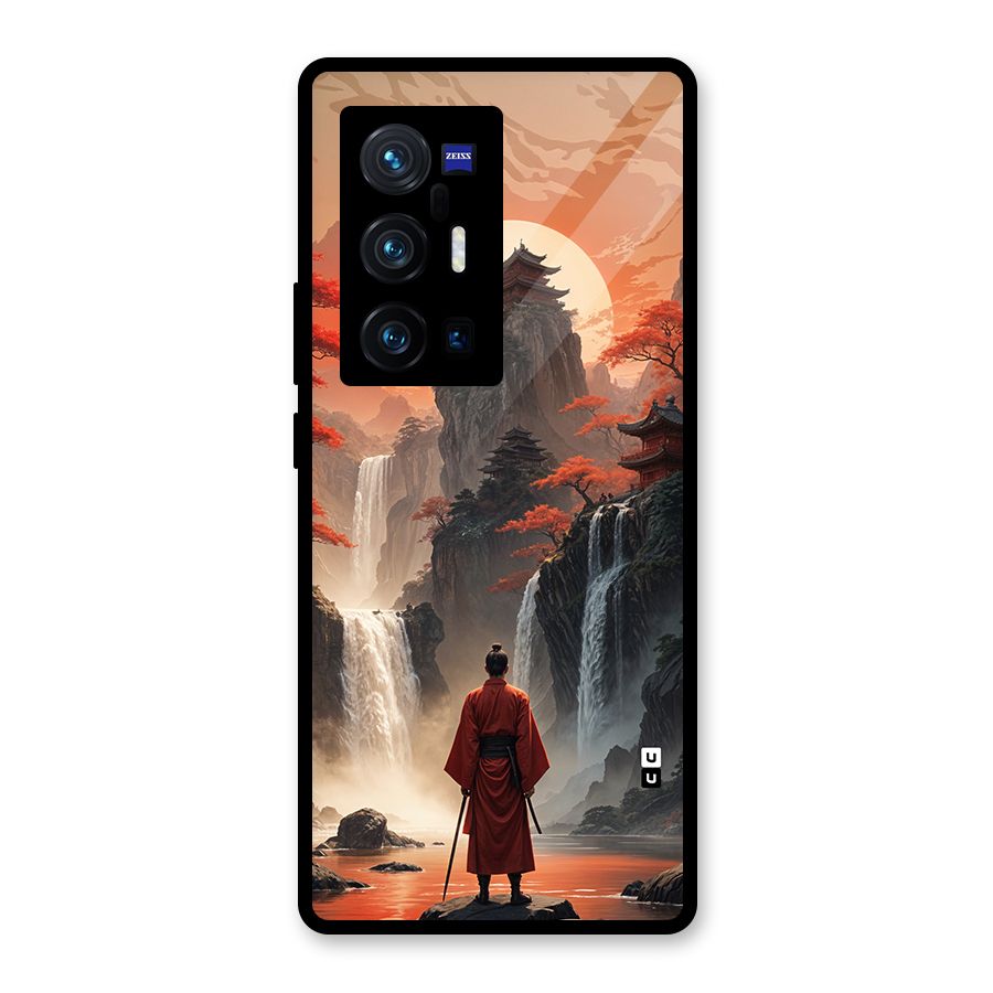 Ancient Waterfall Glass Back Case for Vivo X70 Pro Plus