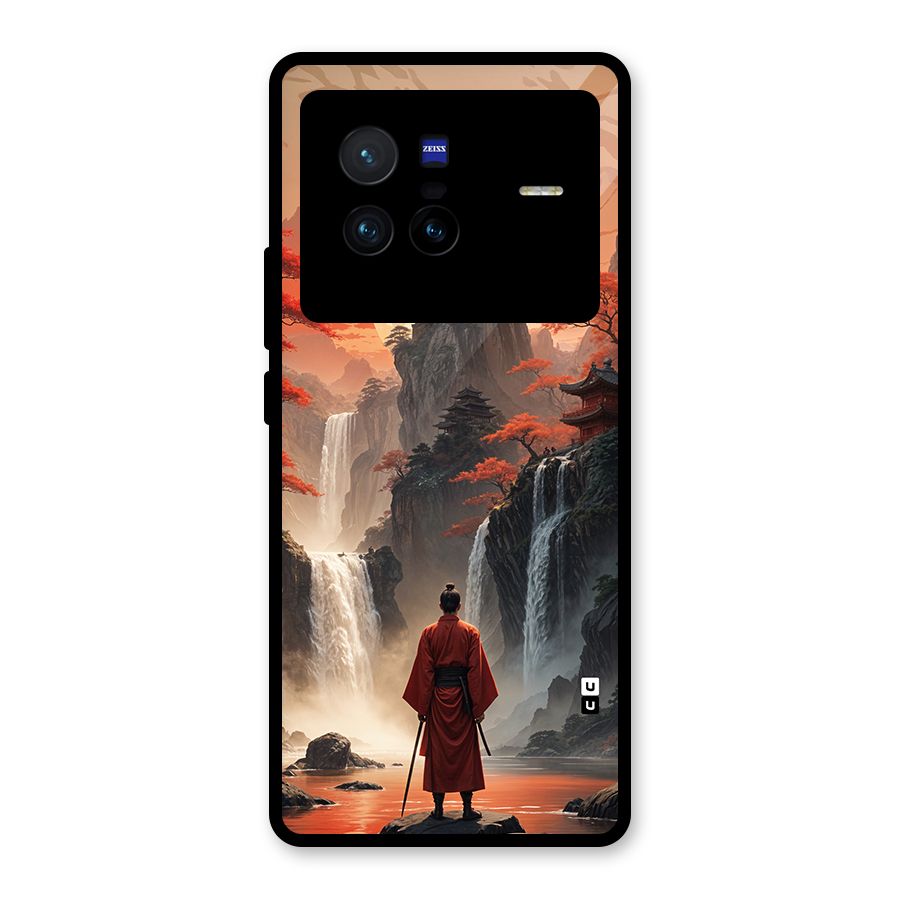 Ancient Waterfall Glass Back Case for Vivo X80