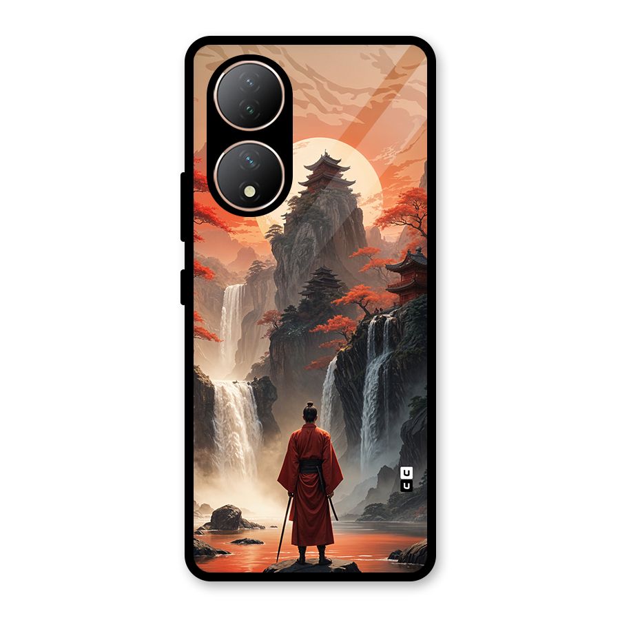 Ancient Waterfall Glass Back Case for Vivo Y100A