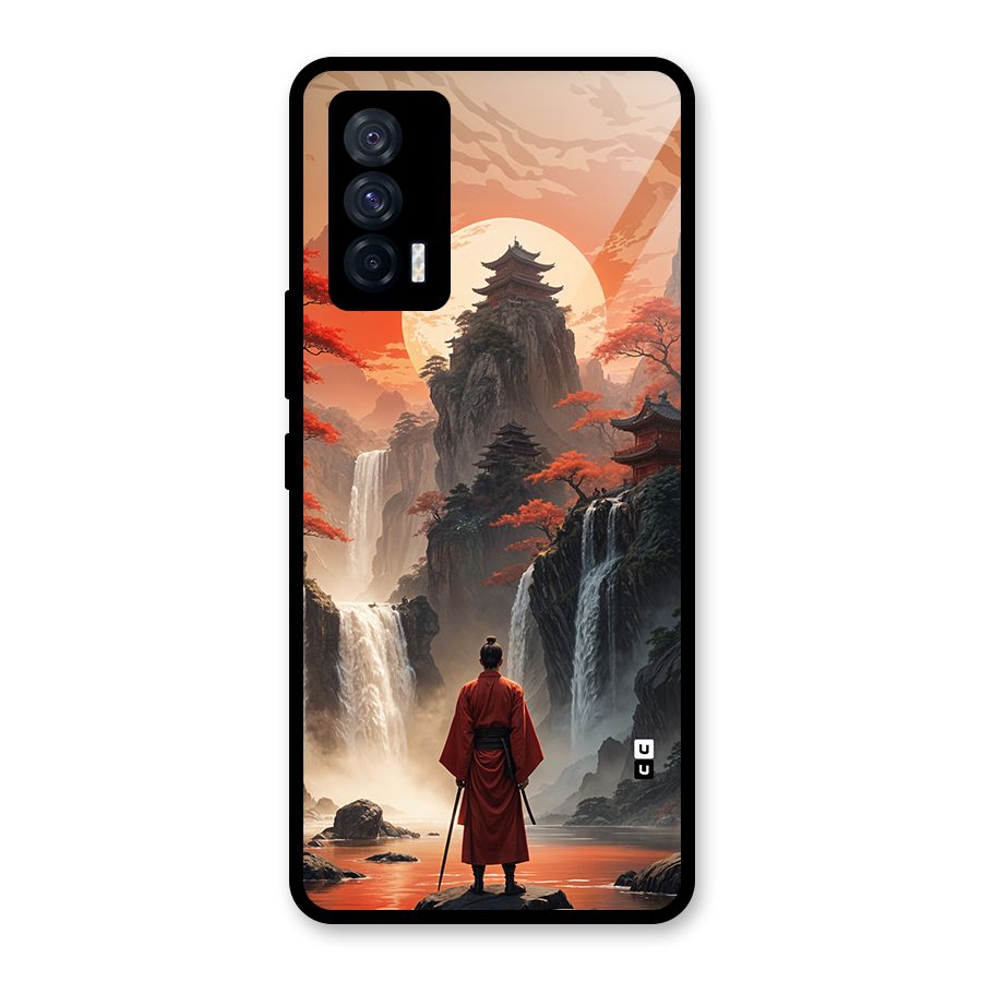 Ancient Waterfall Glass Back Case for Vivo iQOO 7 5G