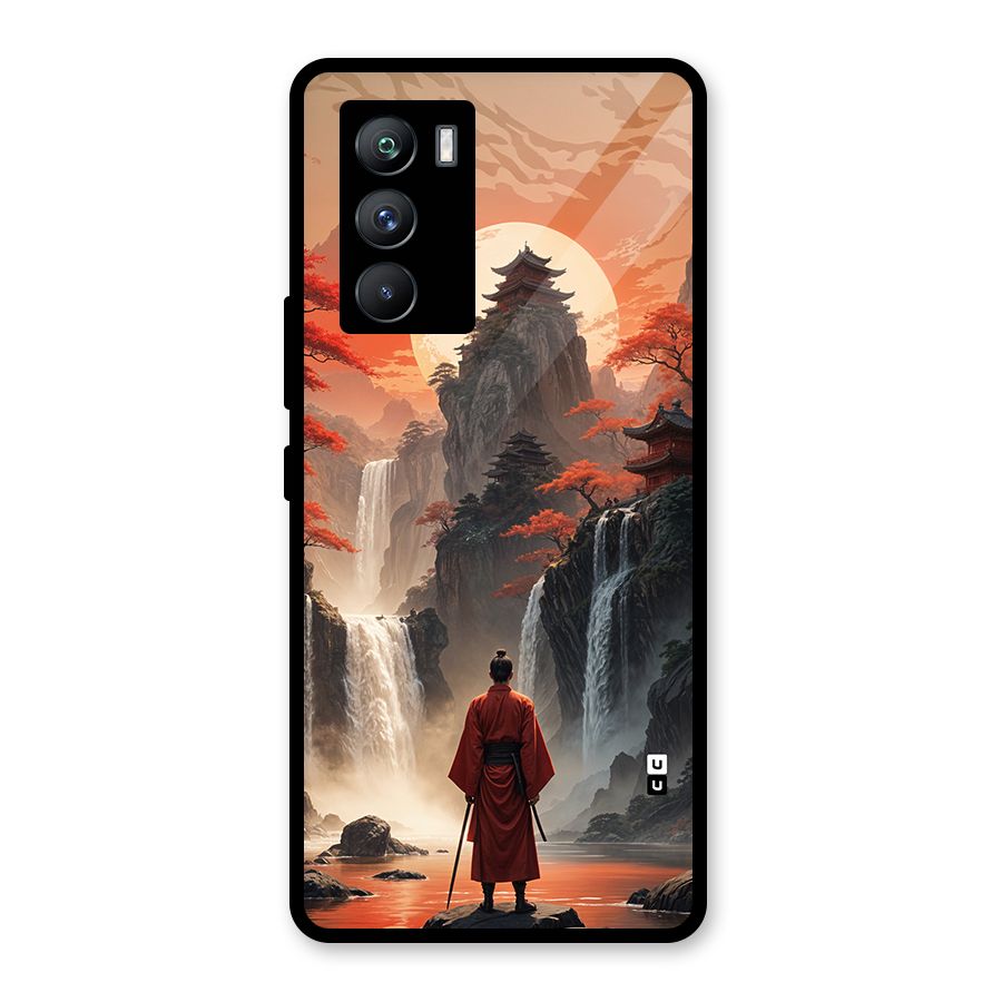 Ancient Waterfall Glass Back Case for Vivo iQOO 9 SE