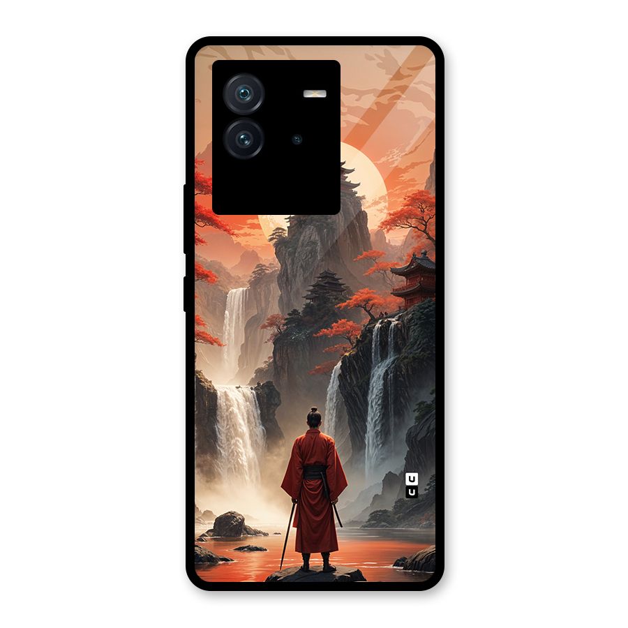 Ancient Waterfall Glass Back Case for Vivo iQOO Neo 6 5G