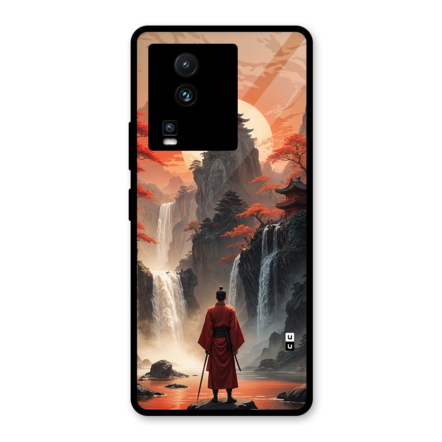 Ancient Waterfall Glass Back Case for Vivo iQOO Neo 7 Pro