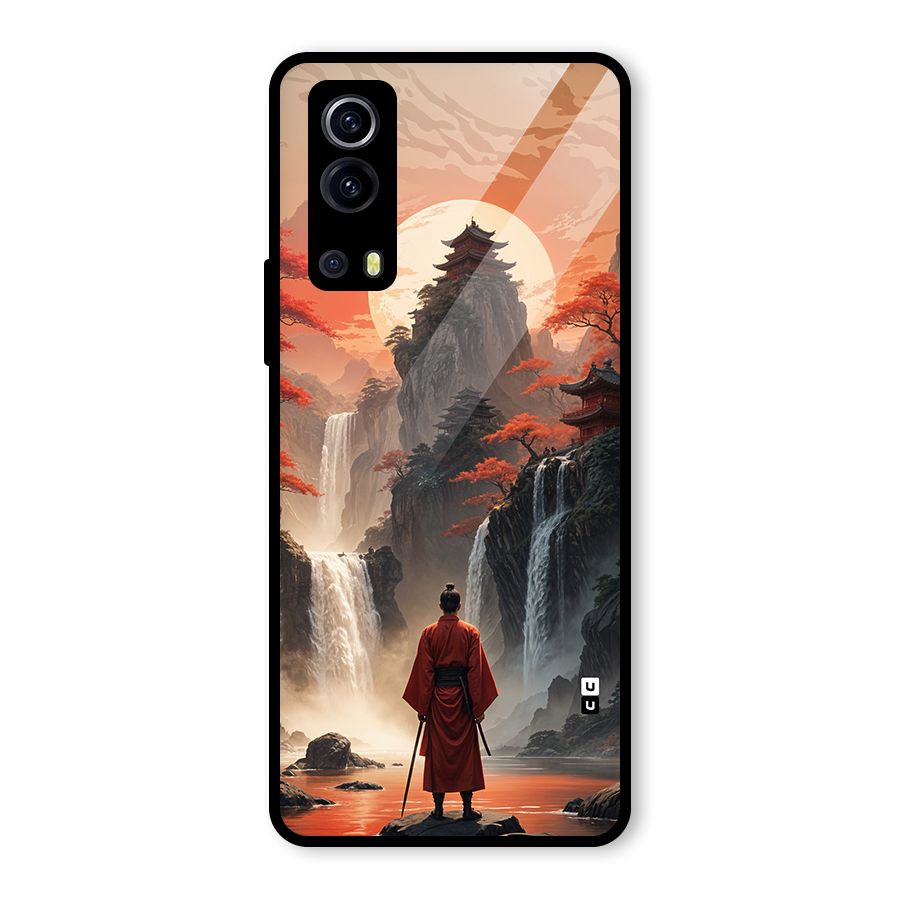 Ancient Waterfall Glass Back Case for Vivo iQOO Z3
