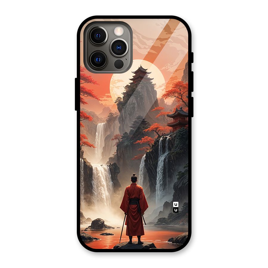 Ancient Waterfall Glass Back Case for iPhone 12 Pro