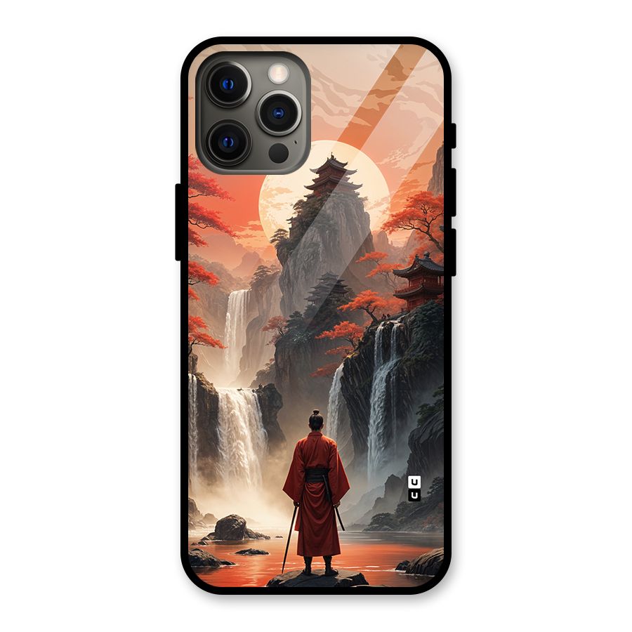 Ancient Waterfall Glass Back Case for iPhone 12 Pro Max