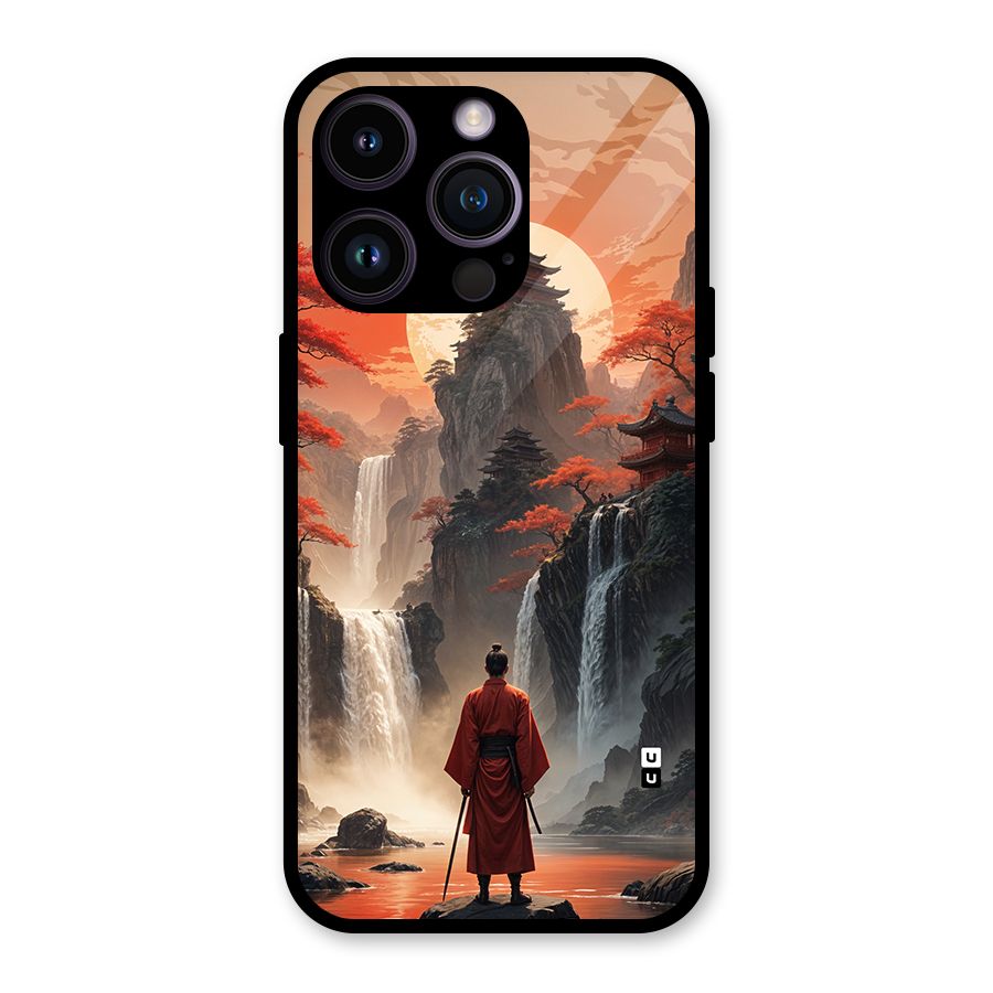 Ancient Waterfall Glass Back Case for iPhone 14 Pro