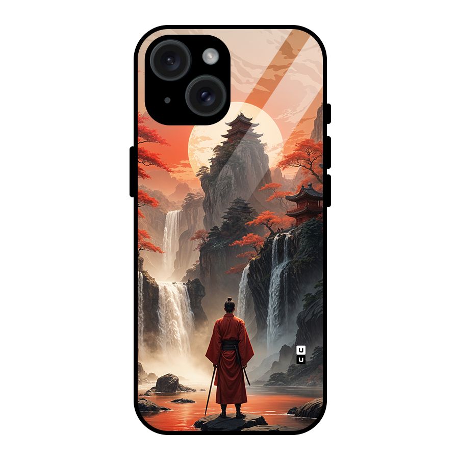 Ancient Waterfall Glass Back Case for iPhone 15