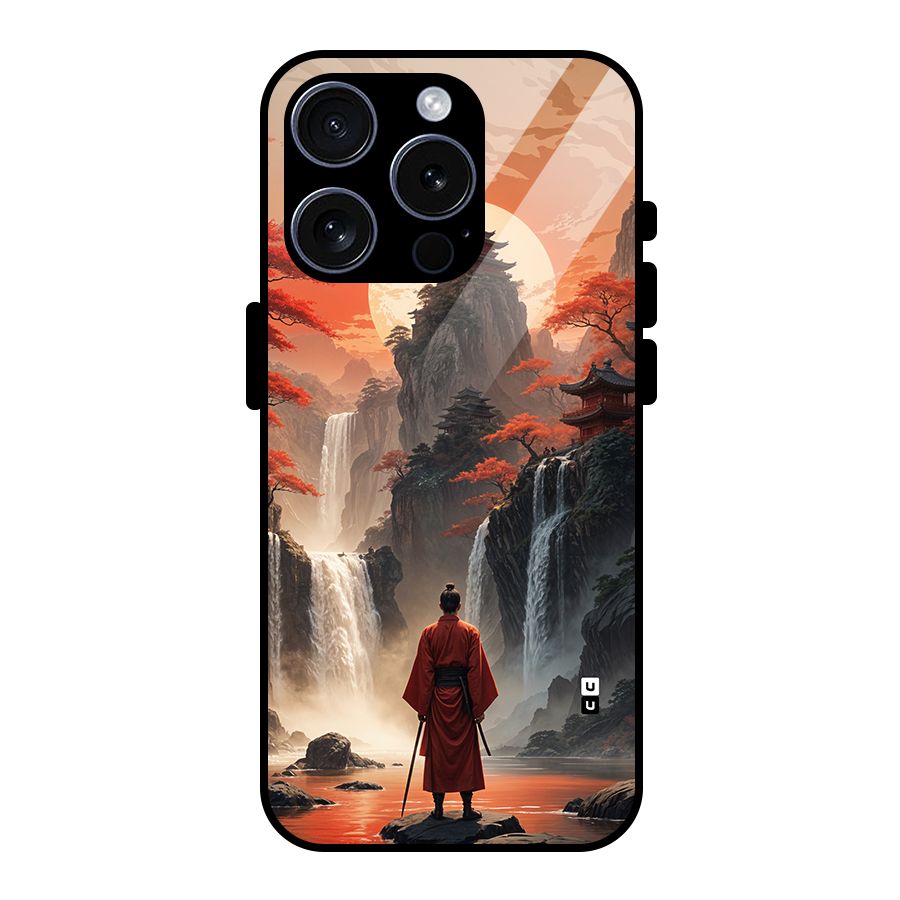Ancient Waterfall Glass Back Case for iPhone 15 Pro