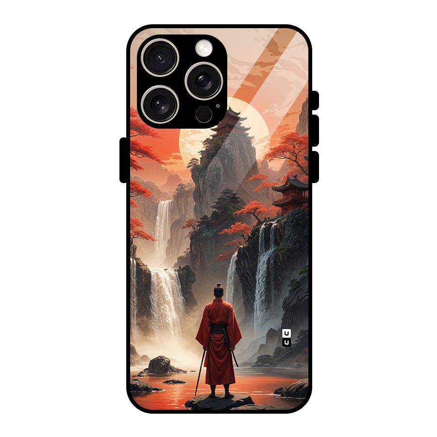 Ancient Waterfall Glass Back Case for iPhone 15 Pro Max