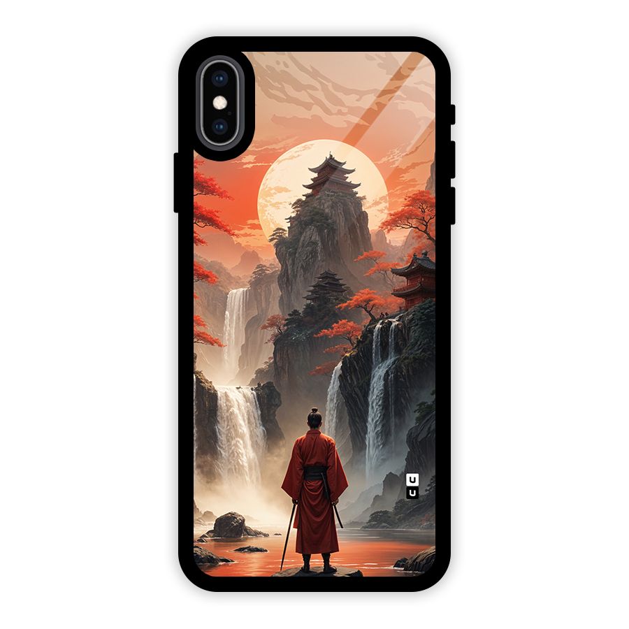Ancient Waterfall Glass Back Case for iPhone XS Max