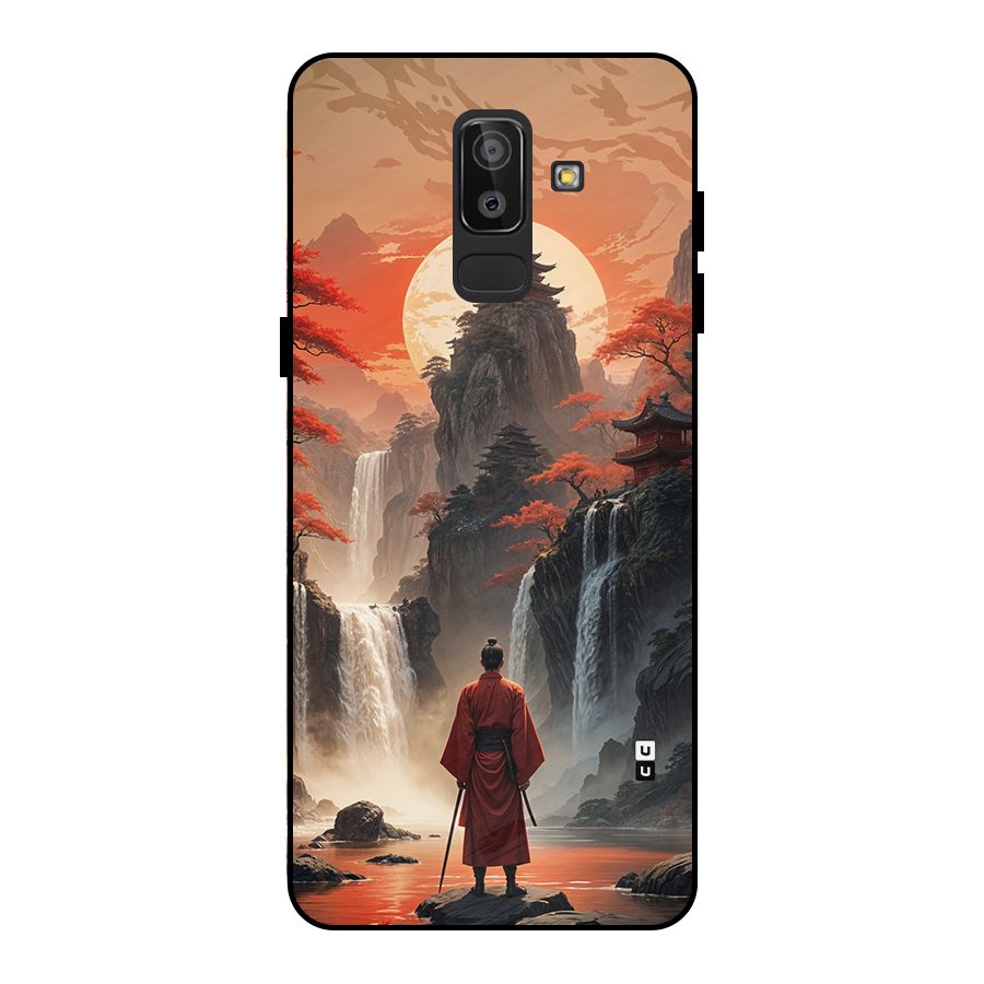 Ancient Waterfall Metal Back Case for Galaxy J8