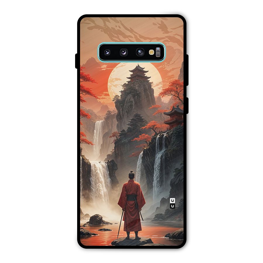 Ancient Waterfall Metal Back Case for Galaxy S10 Plus