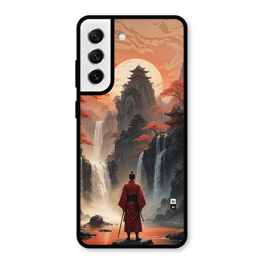 Ancient Waterfall Metal Back Case for Galaxy S21 FE 5G