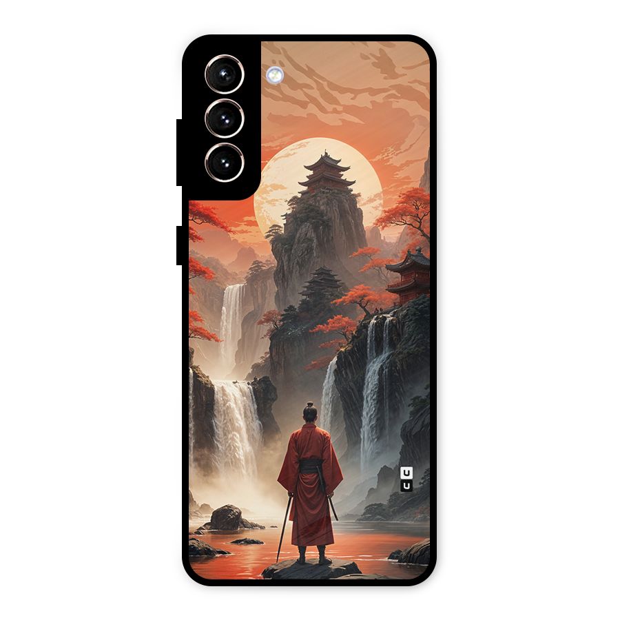 Ancient Waterfall Metal Back Case for Galaxy S21 Plus