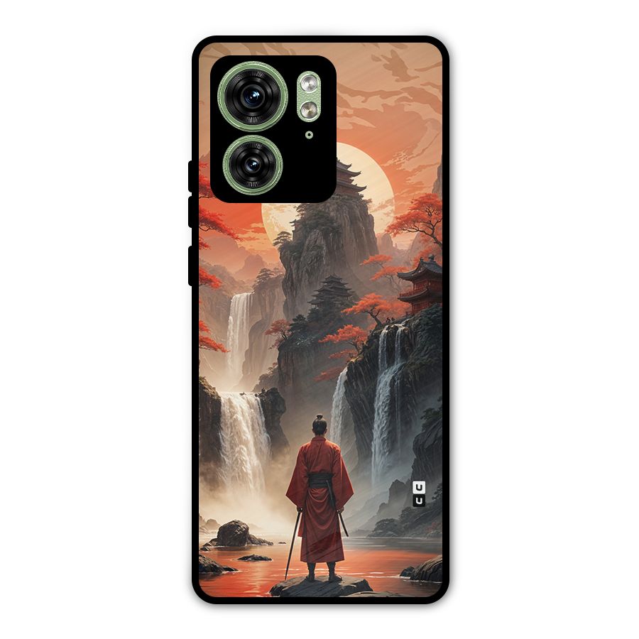Ancient Waterfall Metal Back Case for Motorola Edge 40 5G