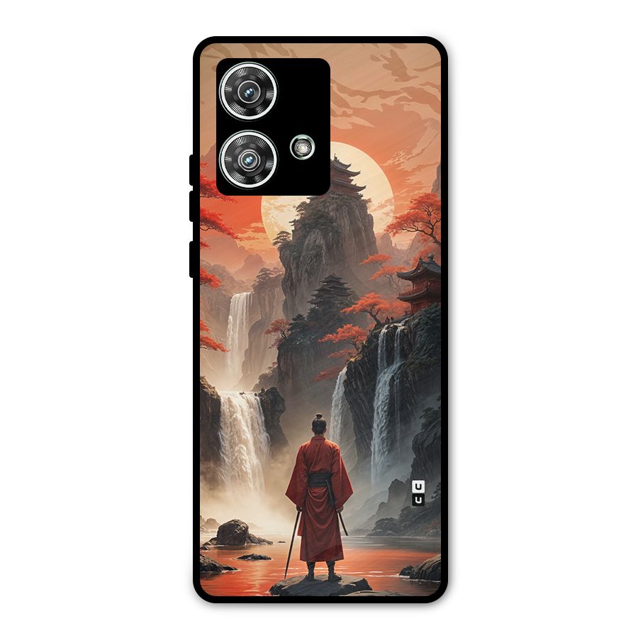 Ancient Waterfall Metal Back Case for Motorola Edge 40 Neo