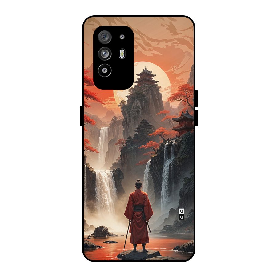Ancient Waterfall Metal Back Case for Oppo F19 Pro Plus 5G