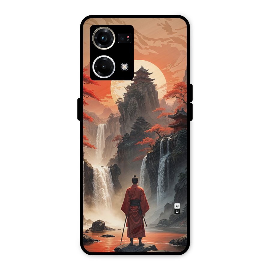 Ancient Waterfall Metal Back Case for Oppo F21 Pro 4G