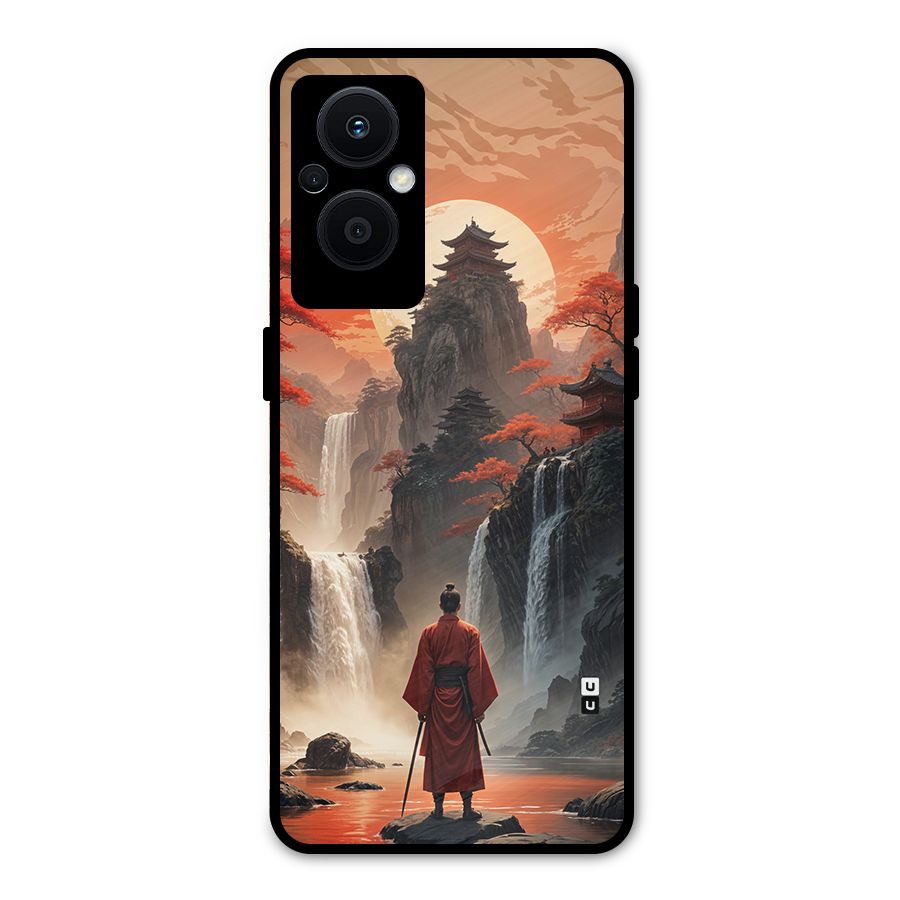 Ancient Waterfall Metal Back Case for Oppo F21 Pro 5G