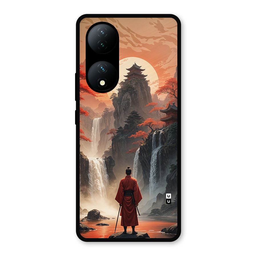 Ancient Waterfall Metal Back Case for Vivo T2