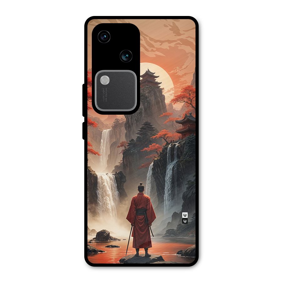 Ancient Waterfall Metal Back Case for Vivo V30 Pro