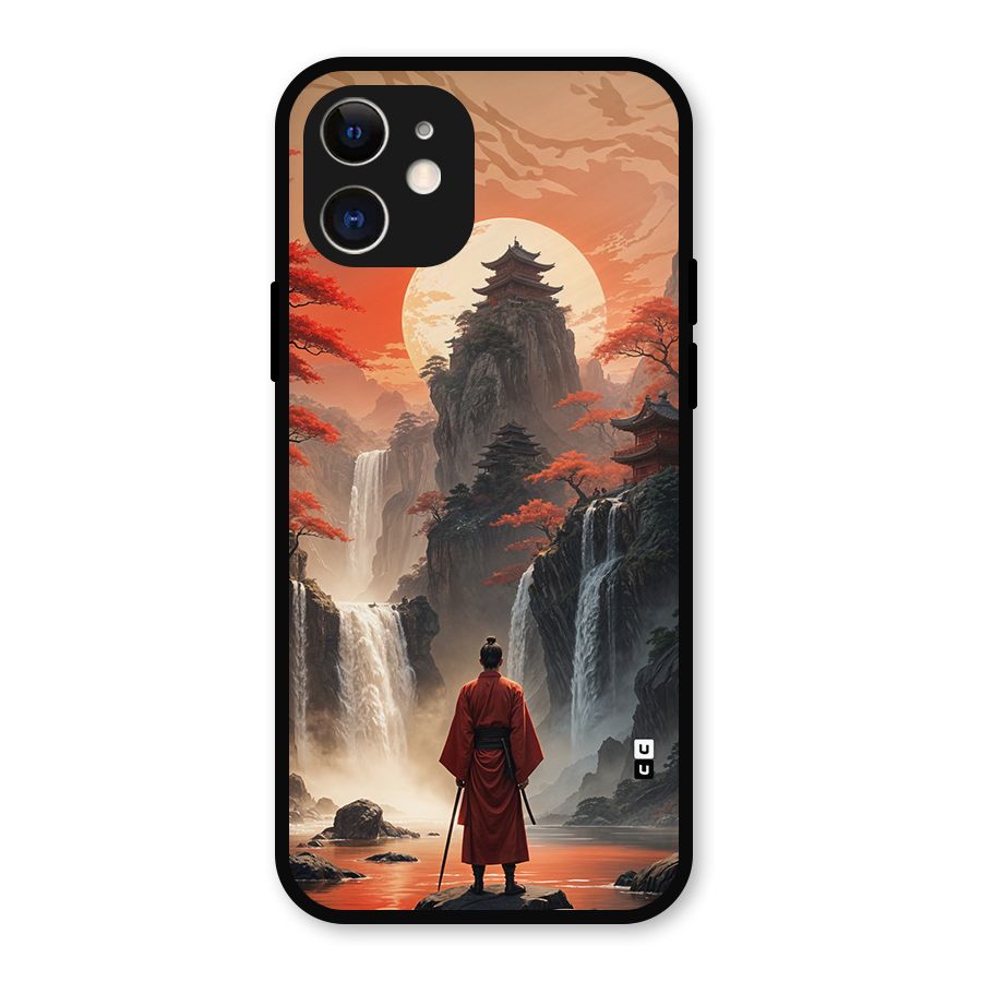 Ancient Waterfall Metal Back Case for iPhone 12