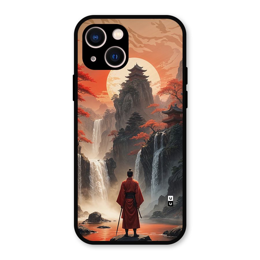 Ancient Waterfall Metal Back Case for iPhone 13