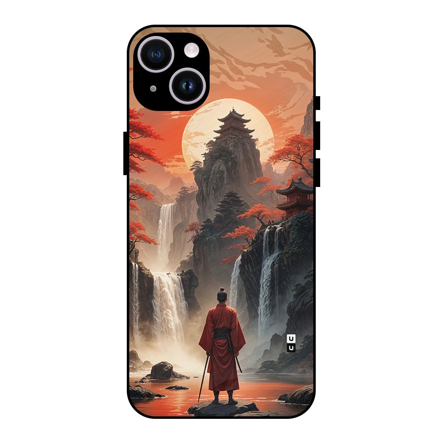 Ancient Waterfall Metal Back Case for iPhone 14 Plus