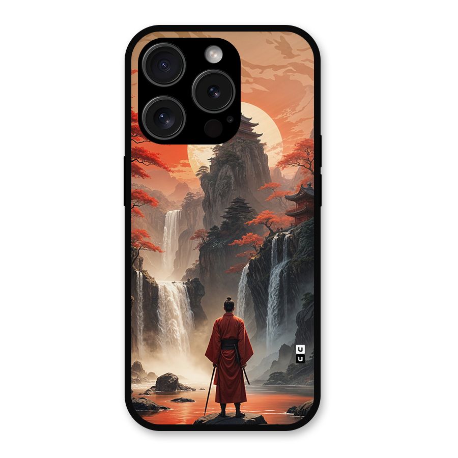 Ancient Waterfall Metal Back Case for iPhone 15 Pro