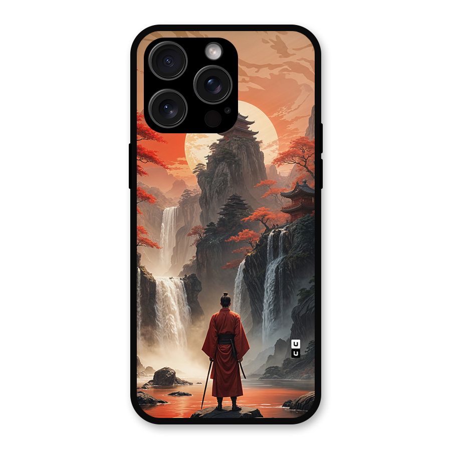 Ancient Waterfall Metal Back Case for iPhone 15 Pro Max