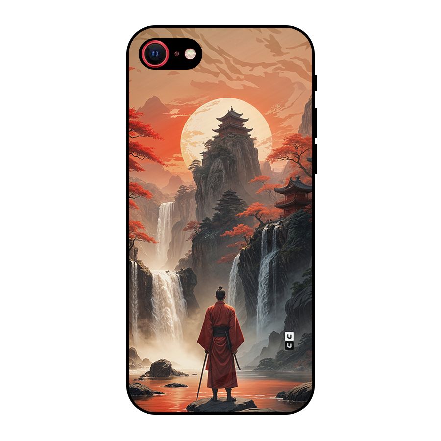 Ancient Waterfall Metal Back Case for iPhone SE 2022