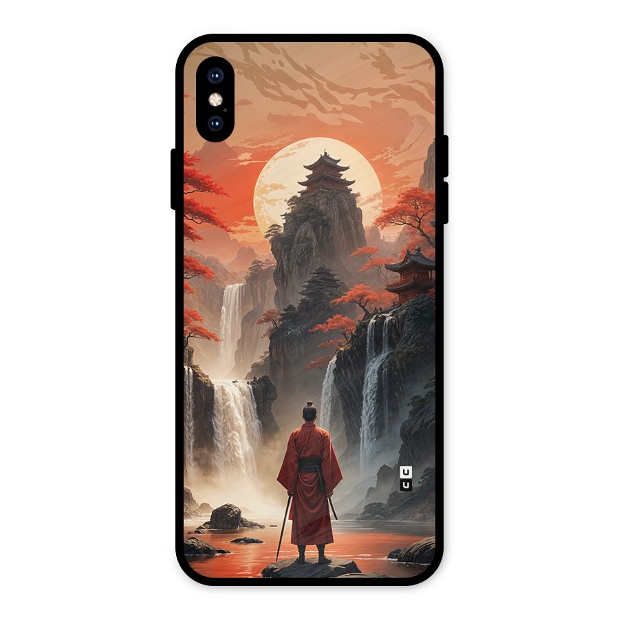 Ancient Waterfall Metal Back Case for iPhone XS Max
