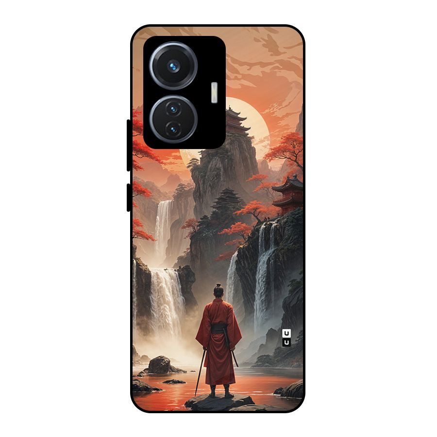 Ancient Waterfall Metal Back Case for iQOO Z6 44W