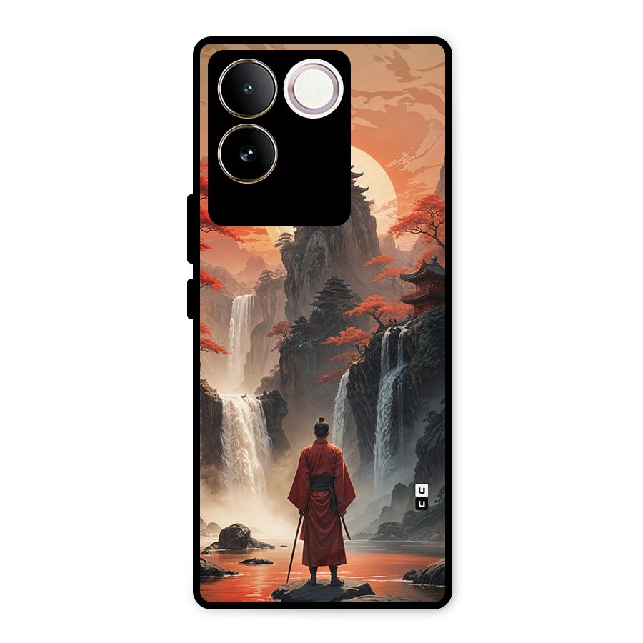Ancient Waterfall Metal Back Case for iQOO Z7 Pro