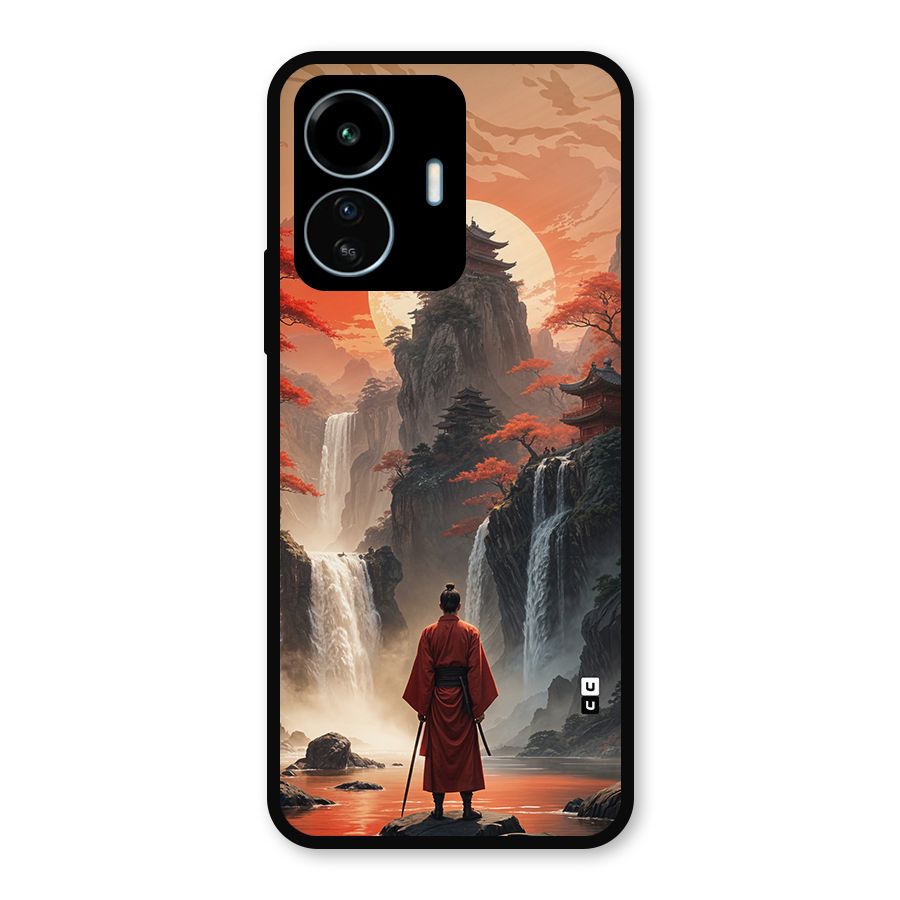 Ancient Waterfall Metal Back Case for vivo iQOO Z6 Lite 5G