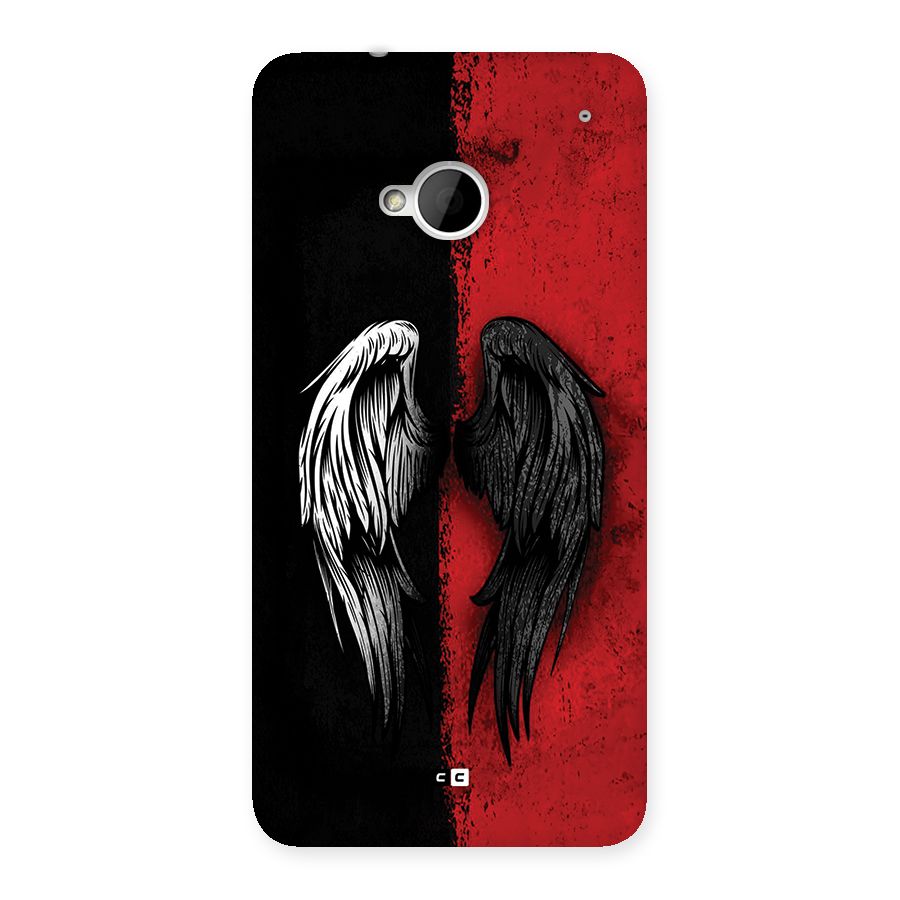 Angle Demon Wings Back Case for One M7 (Single Sim)