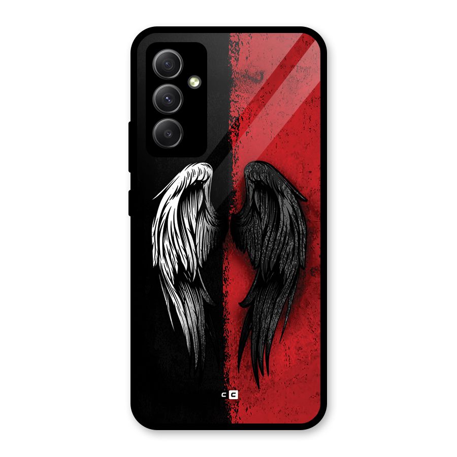 Angle Demon Wings Glass Back Case for Galaxy A34