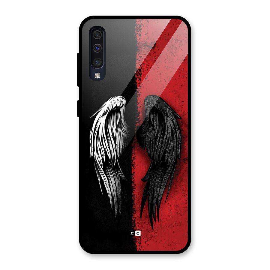 Angle Demon Wings Glass Back Case for Galaxy A50s