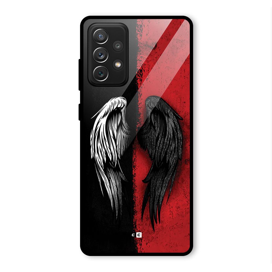 Angle Demon Wings Glass Back Case for Galaxy A72