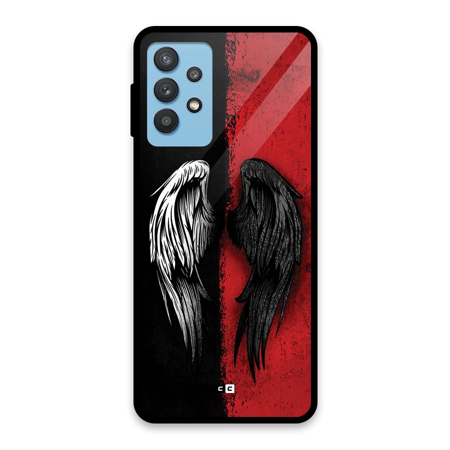 Angle Demon Wings Glass Back Case for Galaxy M32 5G