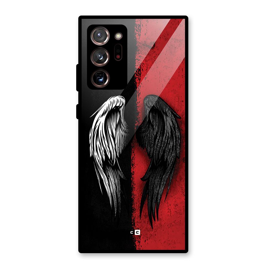 Angle Demon Wings Glass Back Case for Galaxy Note 20 Ultra