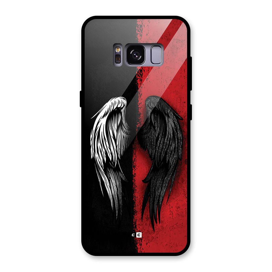 Angle Demon Wings Glass Back Case for Galaxy S8