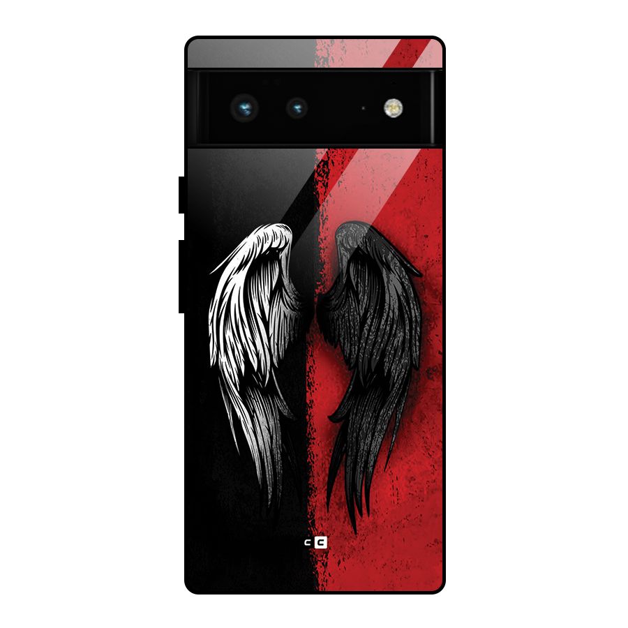 Angle Demon Wings Glass Back Case for Google Pixel 6