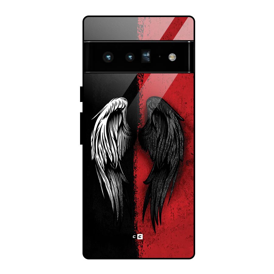 Angle Demon Wings Glass Back Case for Google Pixel 6 Pro