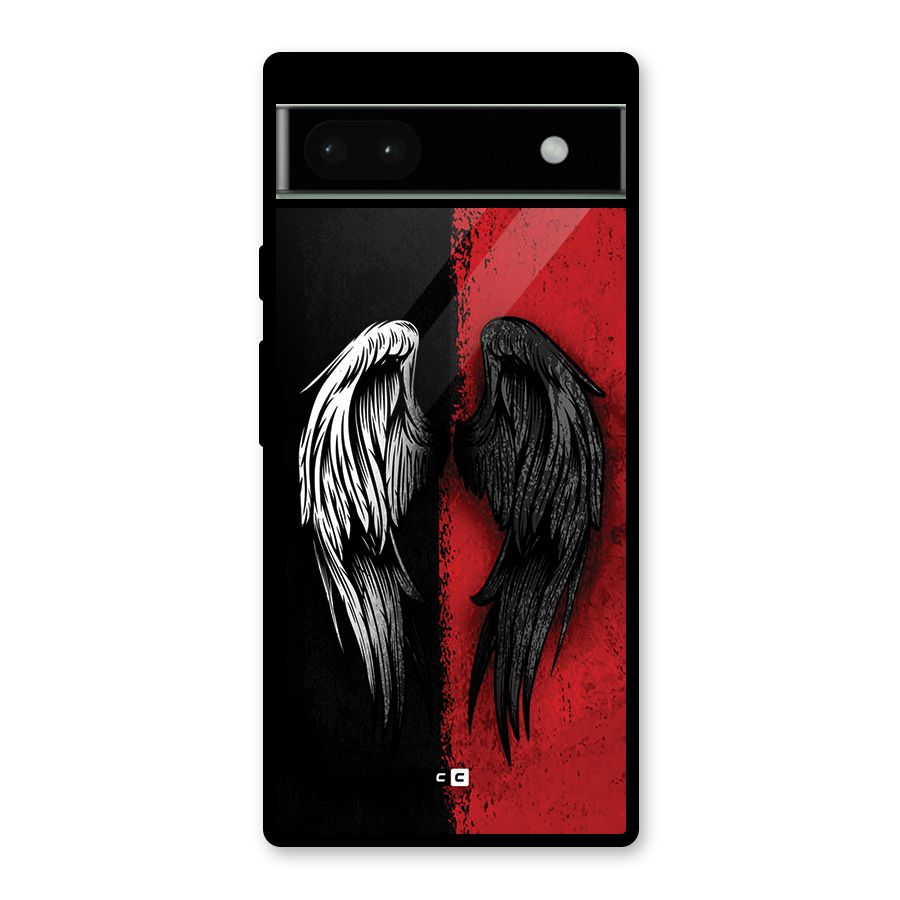 Angle Demon Wings Glass Back Case for Google Pixel 6a